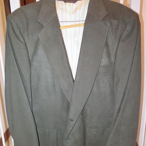 Geoffrey Beene Olive Ultrasuede 42R Mens Jacket SC11